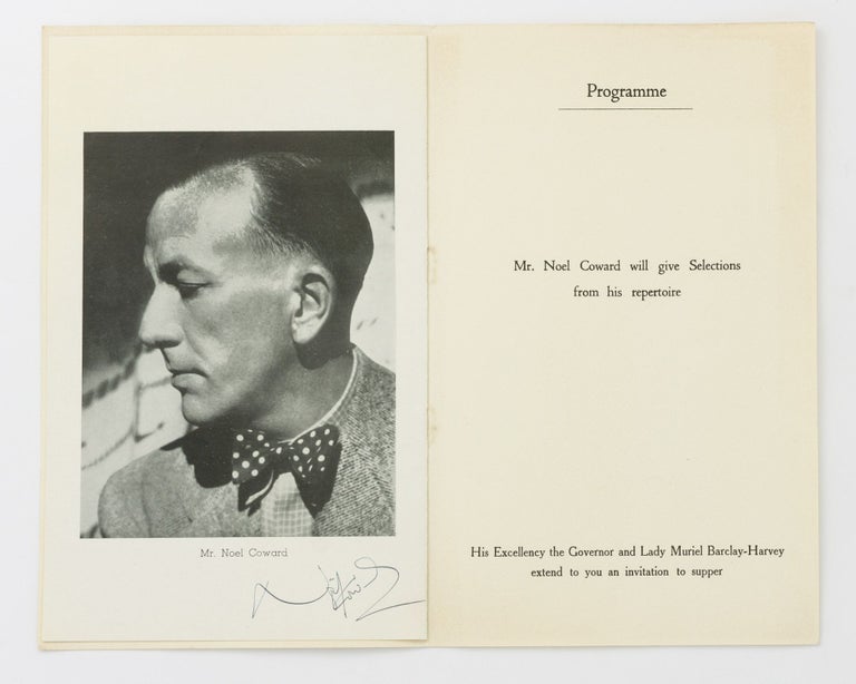 Item #130440 In Aid of the Red Cross Society, SA Division. An Entertainment by Mr Noel Coward ... In the Ballroom at Government House, Adelaide [Wednesday, 11th December 1940]. Noel COWARD.