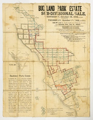 Item #130579 Buckland Park Estate Sub-divisional Sale, Wednesday, October 18, 1905 .... (and...