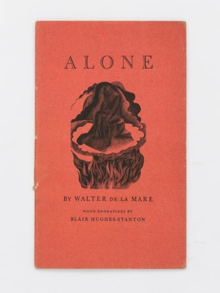 Item #130600 Alone. Walter de la MARE