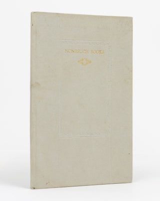 Item #130625 Nonesuch Books for Christmas, 1925 [and] for the Spring, 1926. With a Hand-list of...