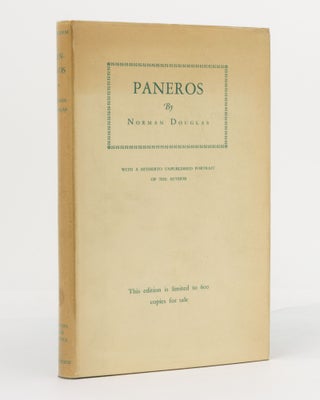 Item #130638 Paneros. Some Words on Aphrodisiacs and the like. Norman DOUGLAS