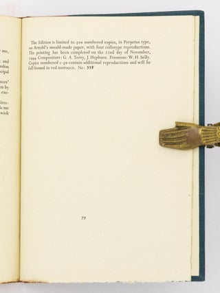Shelley at Oxford. The Early Correspondence of P.B. Shelley with his Friend T.J. Hogg together with Letters of Mary Shelley and T.L. Peacock and a hitherto unpublished Prose Fragment by Shelley. Edited by Walter Sidney Scott