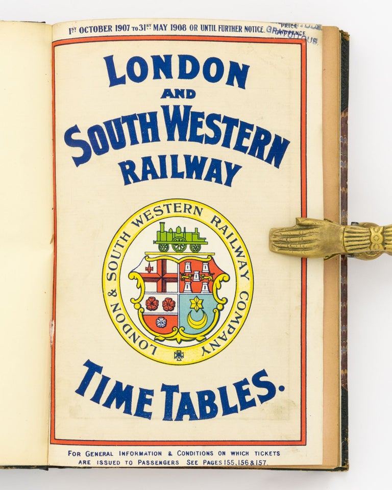 Item #130806 London and South Western Railway Time Tables. 1st October 1907 to 31st May 1908 or until further notice. [Bound with] ... 1st June to 30th September 1908 ... [and] 1st October 1908 to 31st May 1909. London, South Western Railway.
