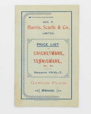 Item #130994 Geo. P. Harris, Scarfe & Co., Limited, Gawler Place, Adelaide. Price List of...