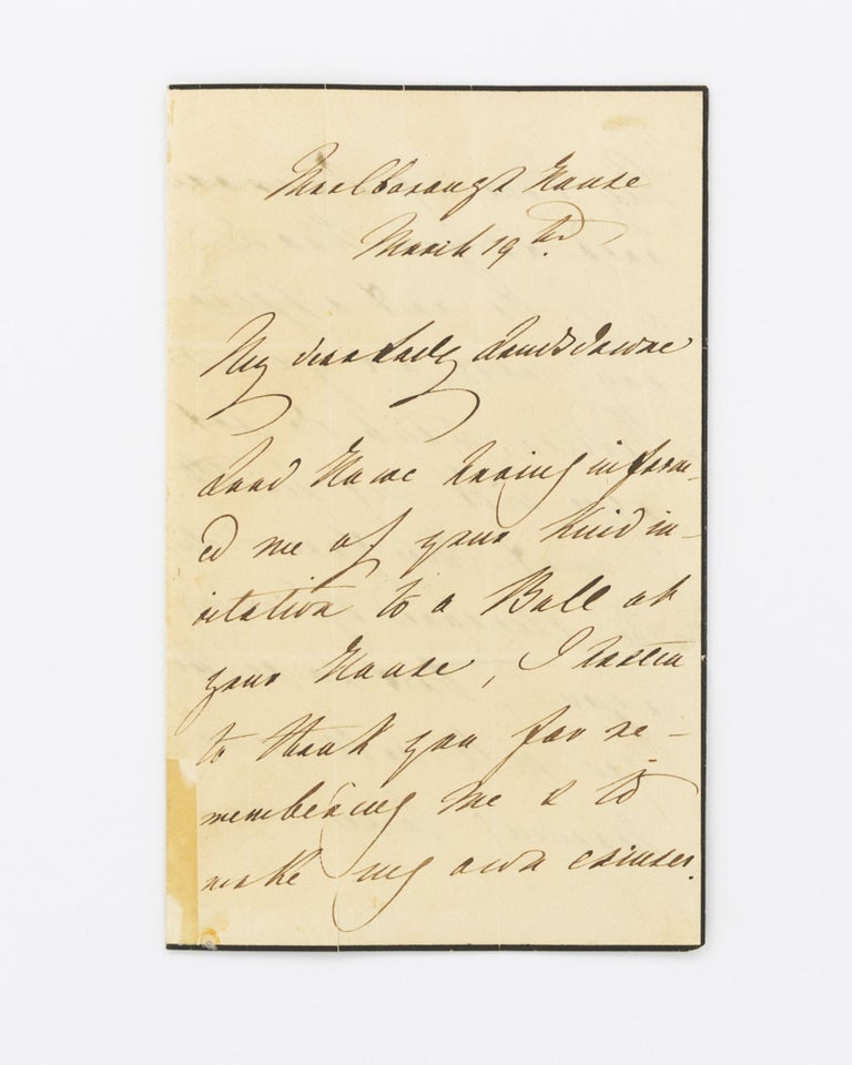 Item #131043 An autograph letter signed by Queen Dowager Adelaide to Louisa Emma, Marchioness of Lansdowne. British Royalty, ADELAIDE, Queen of the United Kingdom and Hanover.
