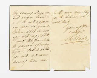 An autograph letter signed by Queen Dowager Adelaide to Louisa Emma, Marchioness of Lansdowne