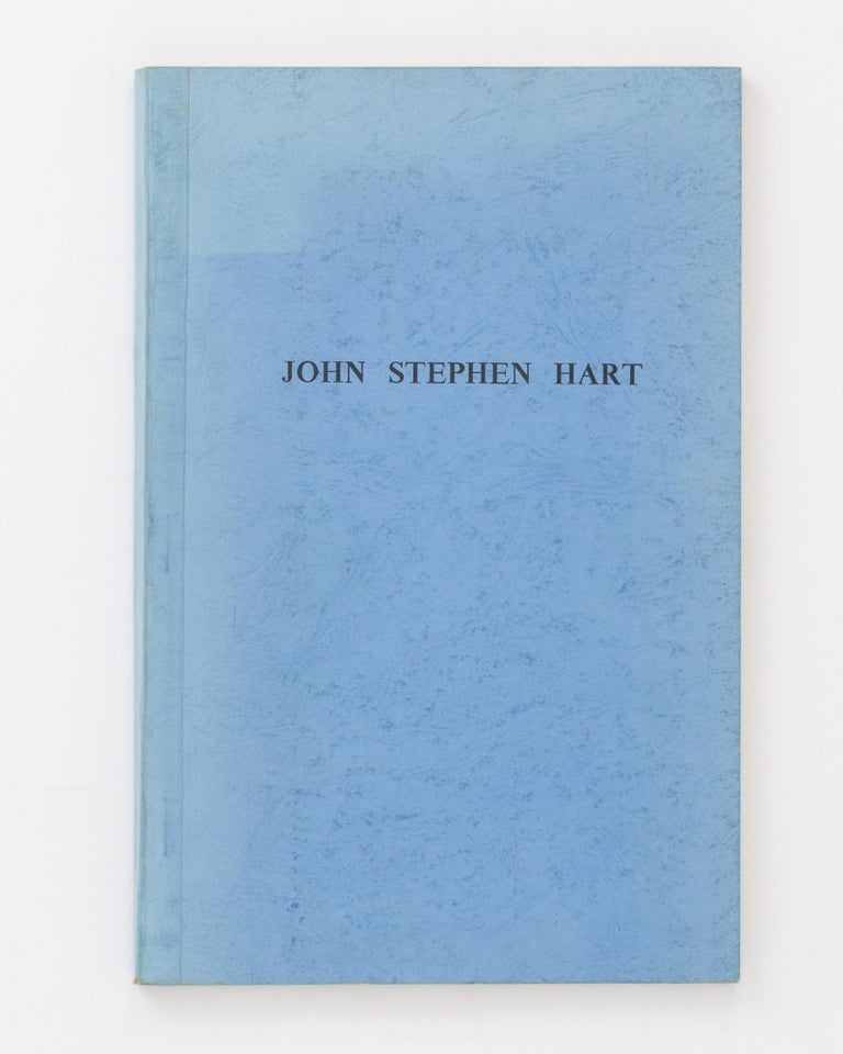Item #131212 The Life and Letters of John Stephen Hart. T. B. McCALL.