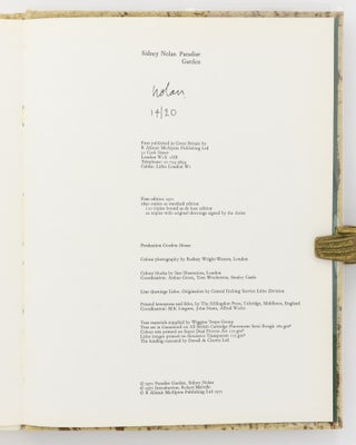 Paradise Garden. Paintings, Drawings and Poems. With Introduction by Robert Melville