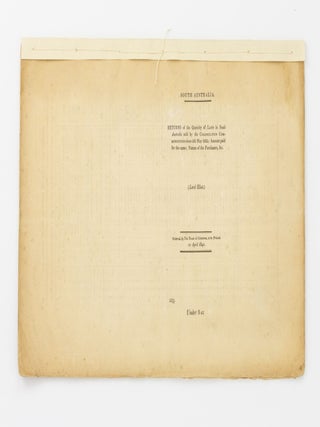 South Australia. Return to an Address of the Honourable The House of Commons, dated 14 February 1840; - for, Returns of the Quantity of Land in South Australia sold by the Colonization Commissioners since the 5th day of May 1835 ...