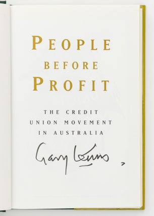 People Before Profit. The Credit Union Movement in Australia