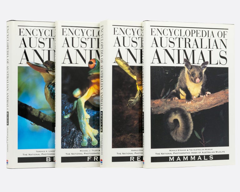 Item #131938 Encyclopedia of Australian Animals. [Four separate volumes: Birds; Frogs; Mammals; Reptiles]. Terence R. LINDSEY, Ronald STRAHAN, Michael J. TYLER, Harald EHMANN, respectively.