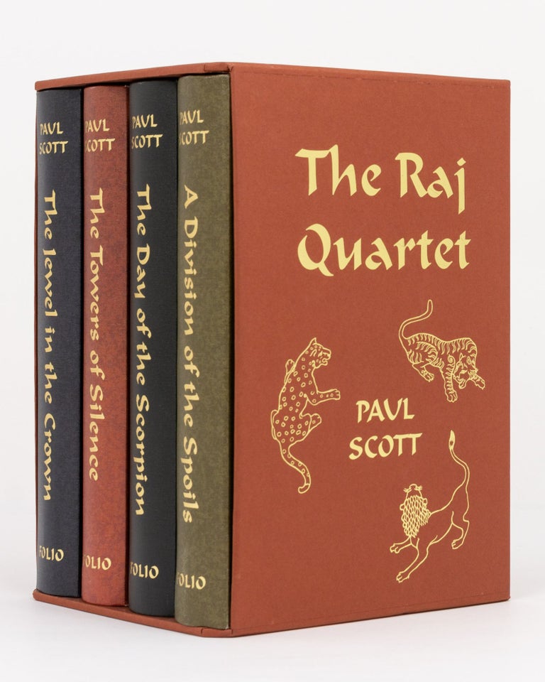 Item #132030 The Raj Quartet. [A four-volume boxed set comprising The Jewel in the Crown; The Day of the Scorpion; The Towers of Silence; and A Division of the Spoils]. Paul SCOTT.