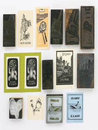 An important archive of the complete suite of bookplates designed for Harry Muir, including many preparatory drawings, original printing blocks, and proof prints