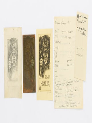 An important archive of the complete suite of bookplates designed for Harry Muir, including many preparatory drawings, original printing blocks, and proof prints