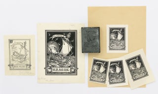 An important archive of the complete suite of bookplates designed for Harry Muir, including many preparatory drawings, original printing blocks, and proof prints