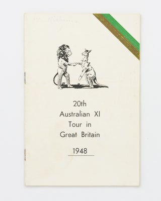 Item #132776 20th Australian XI Tour in Great Britain, 1948 [cover title]. Cricket