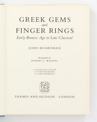 Greek Gems and Finger Rings. Early Bronze Age to Late Classical
