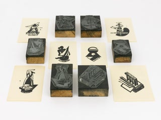 Item #132821 A group of six bookplates by Eric Thake, all of them with corresponding process...