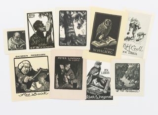 Item #132824 A group of nine bookplates by Lionel Lindsay. Lionel LINDSAY