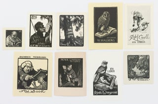 A group of nine bookplates by Lionel Lindsay