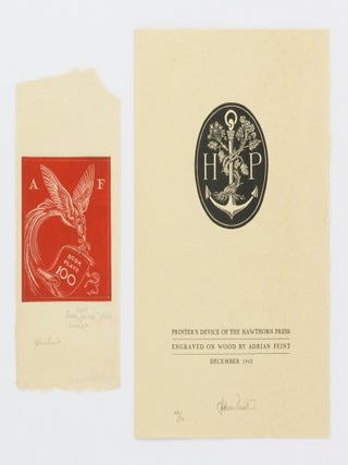 A group of 17 bookplates by Adrian Feint (nine of them signed), including his plates for Edward, Prince of Wales (the future King Edward VIII) and Elizabeth, Duchess of York (the future queen consort, better known as the Queen Mother)