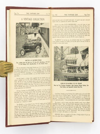 The Vintage Car. Volume 1, Number 1, July 1948 to Volume 1, Number 4, October 1949