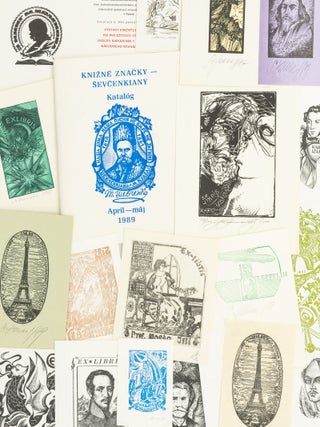 Item #132893 A small collection of eastern European bookplates and associated ephemera (Slovak,...