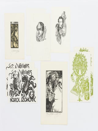 A small collection of eastern European bookplates and associated ephemera (Slovak, Ukrainian, Russian and Romanian), circa 1980s