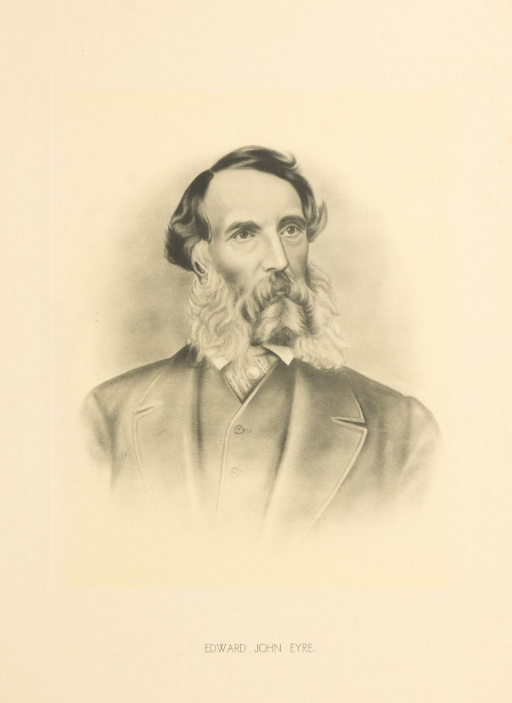 Item #133136 An impressive lithographed portrait of Edward John Eyre (1815-1901), explorer and administrator. Edward John EYRE.