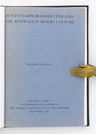 Item #133393 Puntutjarpa Rockshelter and the Australian Desert Culture. Richard A. GOULD, Nancy...