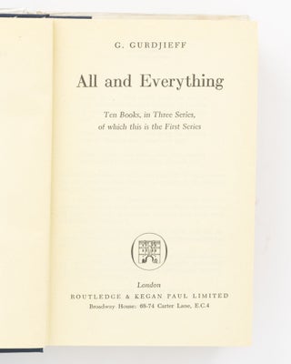 All and Everything. Ten Books, in Three Series, of which this is the First Series