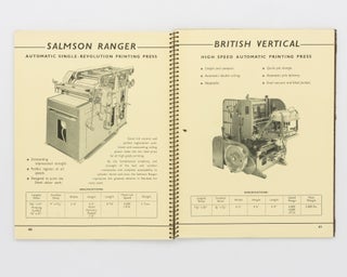 Printers' Machinery and Equipment. Available from B.J. Ball Limited ... [cover title]