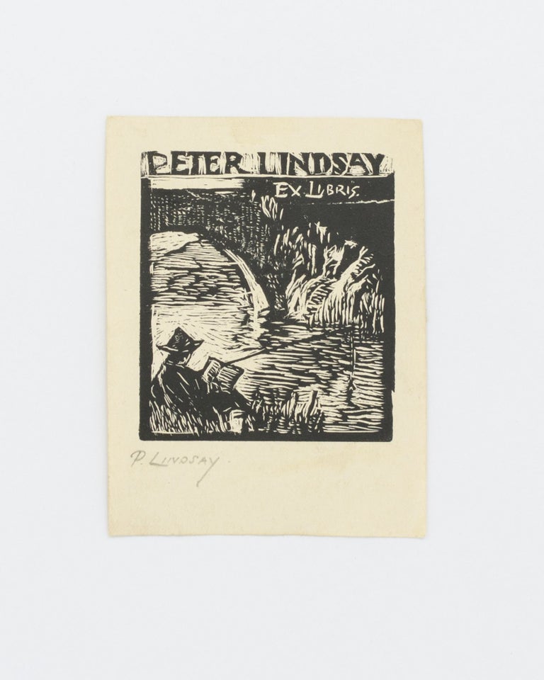 Item #133724 A signed bookplate by Peter Lindsay, designed for himself. Peter LINDSAY.