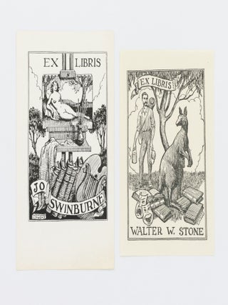 Item #133725 Two bookplates by Raymond Lindsay. Raymond LINDSAY