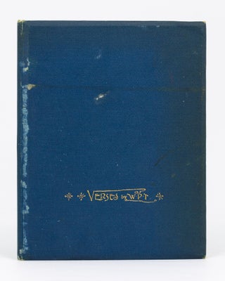 Item #133847 Verses [cover title]. Albert Henry FULLWOOD, W. P. T