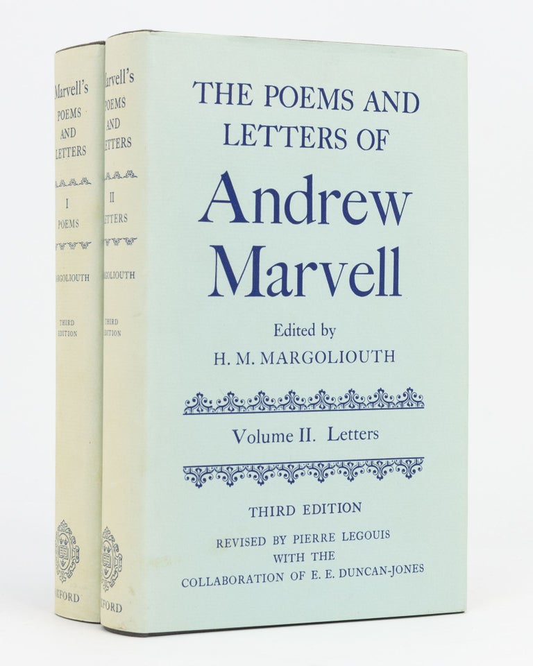Item #133927 The Poems and Letters of Andrew Marvell ... Volume I: Poems. [Together with] ... Volume II: Letters. Andrew MARVELL.