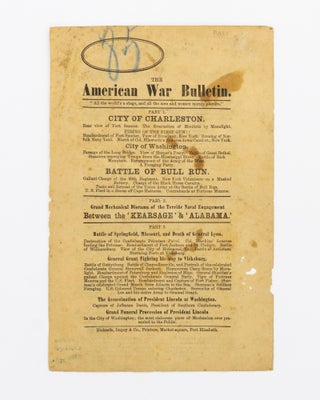 Item #134066 The American War Bulletin. American Civil War