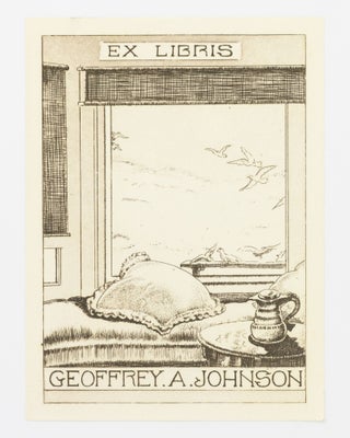 Item #134120 An etched bookplate for Geoffrey A. Johnson. Harold BYRNE