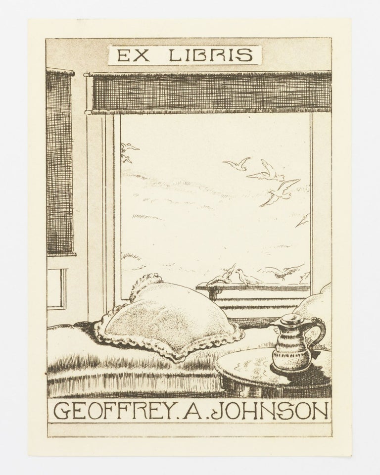 Item #134120 An etched bookplate for Geoffrey A. Johnson. Harold BYRNE.