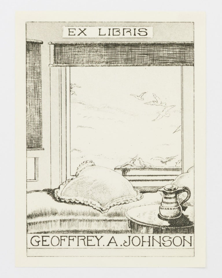 Item #134131 An etched bookplate for Geoffrey A. Johnson. Harold BYRNE.
