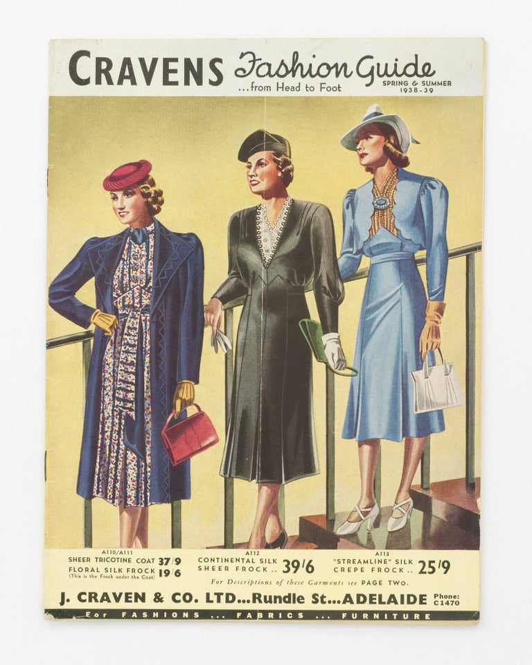 Item #134178 Cravens [sic] Fashion Guide ... from Head to Foot. Spring & Summer 1938-39 [cover title]. Trade Catalogue.