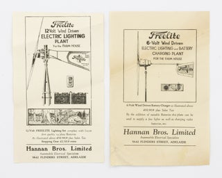 Item #134183 Hannans [sic] Freelite 12 Volt Wind Driven Electric Lighting Plant for the Farm...