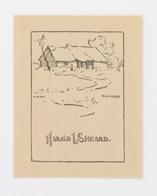 Item #134214 A bookplate for the artist's husband Harold L. Sheard. Rose LOWCAY