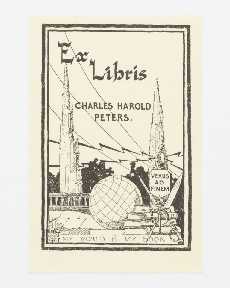 Item #134215 A bookplate for Charles Harold Peters. Charles Harold PETERS.