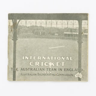Item #134395 International Cricket. The Australian Cricket Team in England, 1934. Cricket