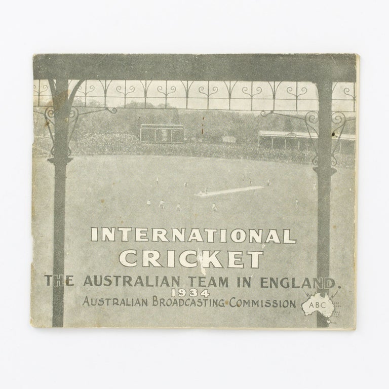 Item #134395 International Cricket. The Australian Cricket Team in England, 1934. Cricket.