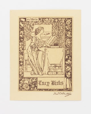Item #134467 An etched bookplate for Lucy Birks. Frederick Christian BRITTON