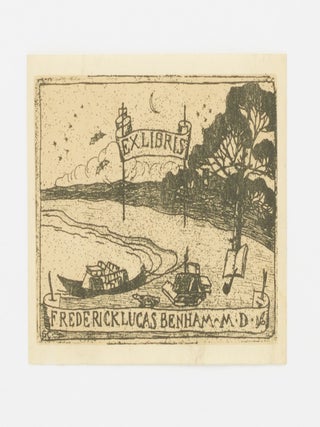 Item #134469 An etched bookplate for Frederick Lucas Benham MD. George COLLINGRIDGE