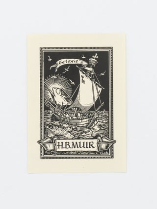Item #134506 A process bookplate designed for Harry Muir. Henry Blake MUIR, John Charles...