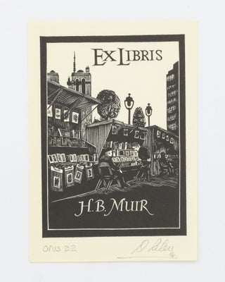 Item #134508 A woodcut bookplate designed for Harry Muir, signed by the artist. Henry Blake MUIR,...